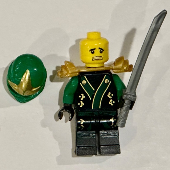 LEGO ⚔️ Ninjago Lloyd ZX the Final Battle Green Ninja njo070 with Silver Sword - Picture 4 of 7